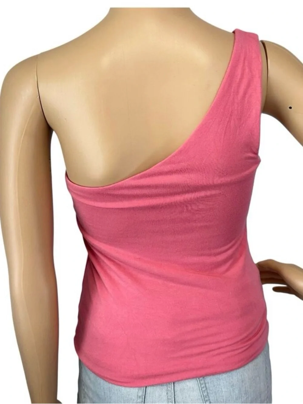 J. Crew NWT FormKnit One-Shoulder Pink Tank Top BH933 Large